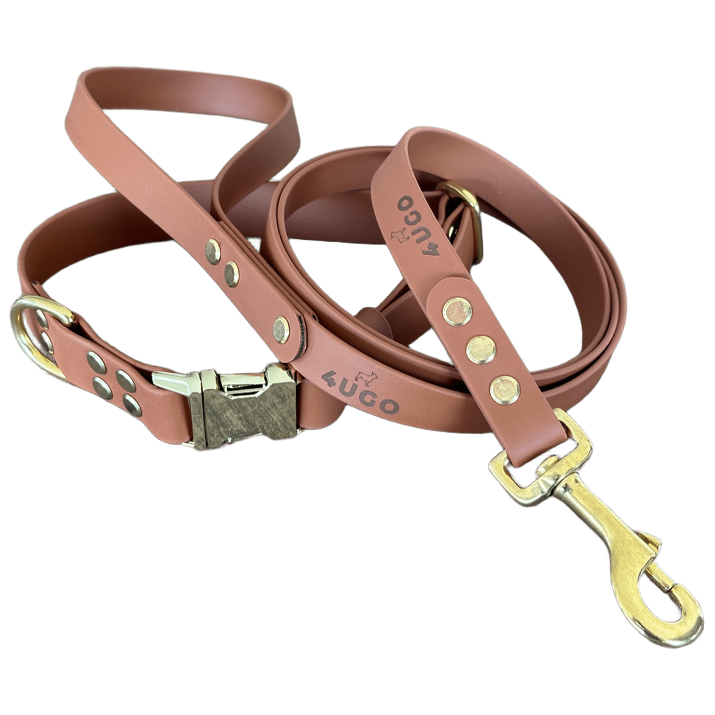 Set collare e guinzaglio per cani in BioThane® con QR-code