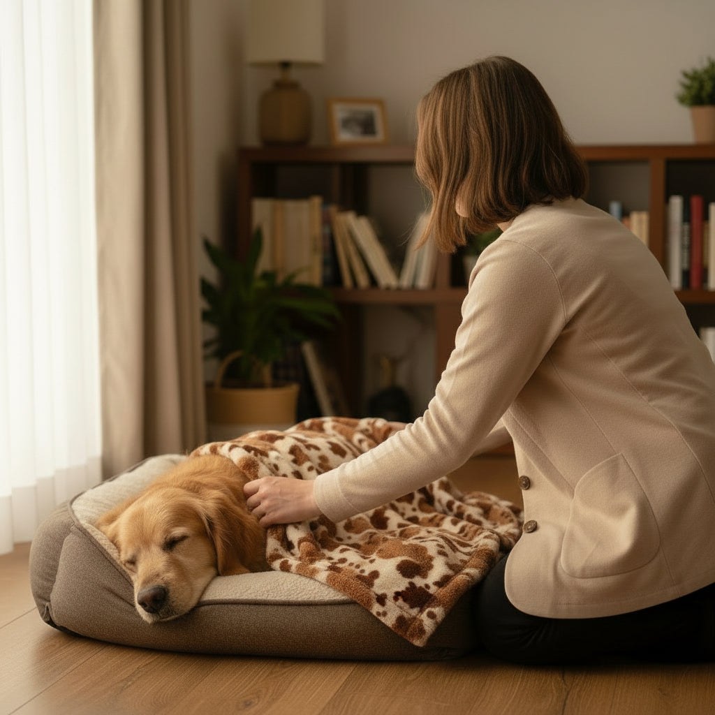 Coperta per cani in Vero Pile Agnellato Fantasia Rasputin – Made in Italy