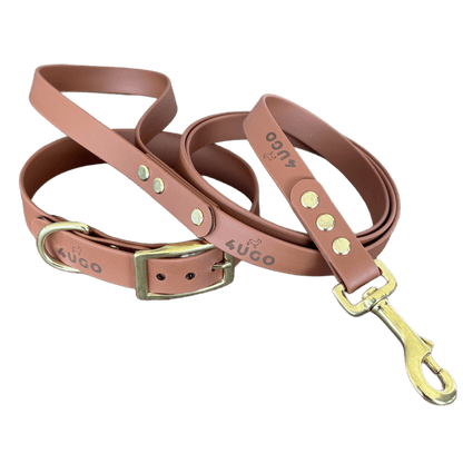 Set collare e guinzaglio per cani in BioThane® con QR - code - 4UGO