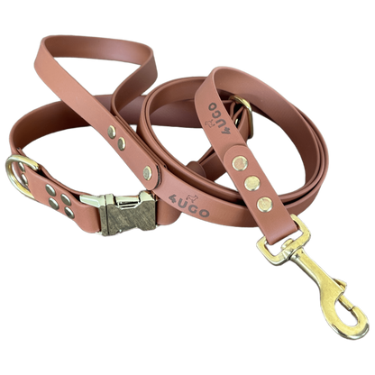 Set collare e guinzaglio per cani in BioThane® con QR-code