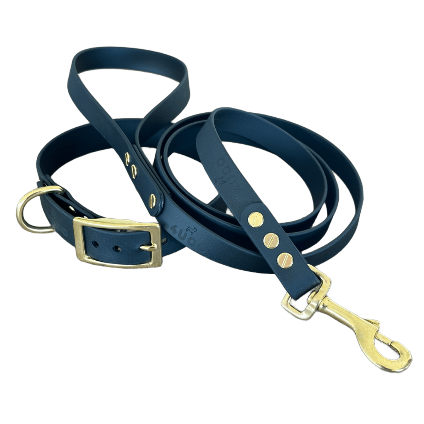 Set collare e guinzaglio per cani in BioThane® con QR-code